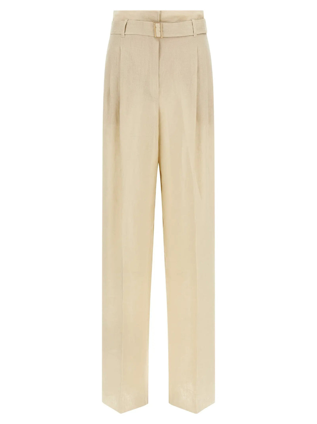 Max Mara Beige Linen Casual Pants
