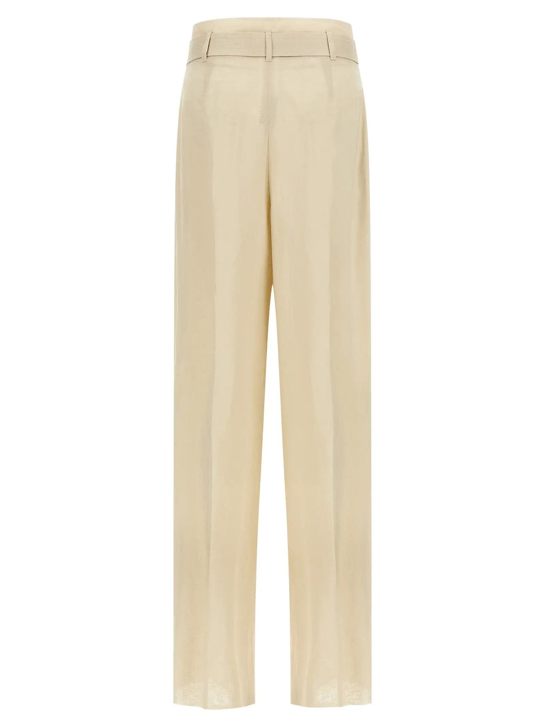 Max Mara Beige Linen Casual Pants