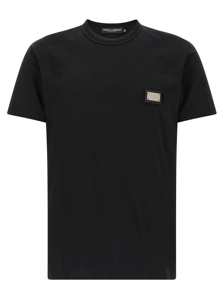 Dolce &amp; Gabbana Black Cotton T-Shirt