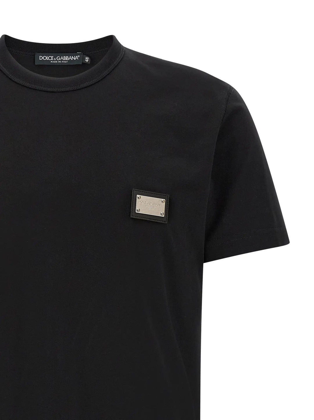 Dolce &amp; Gabbana Black Cotton T-Shirt