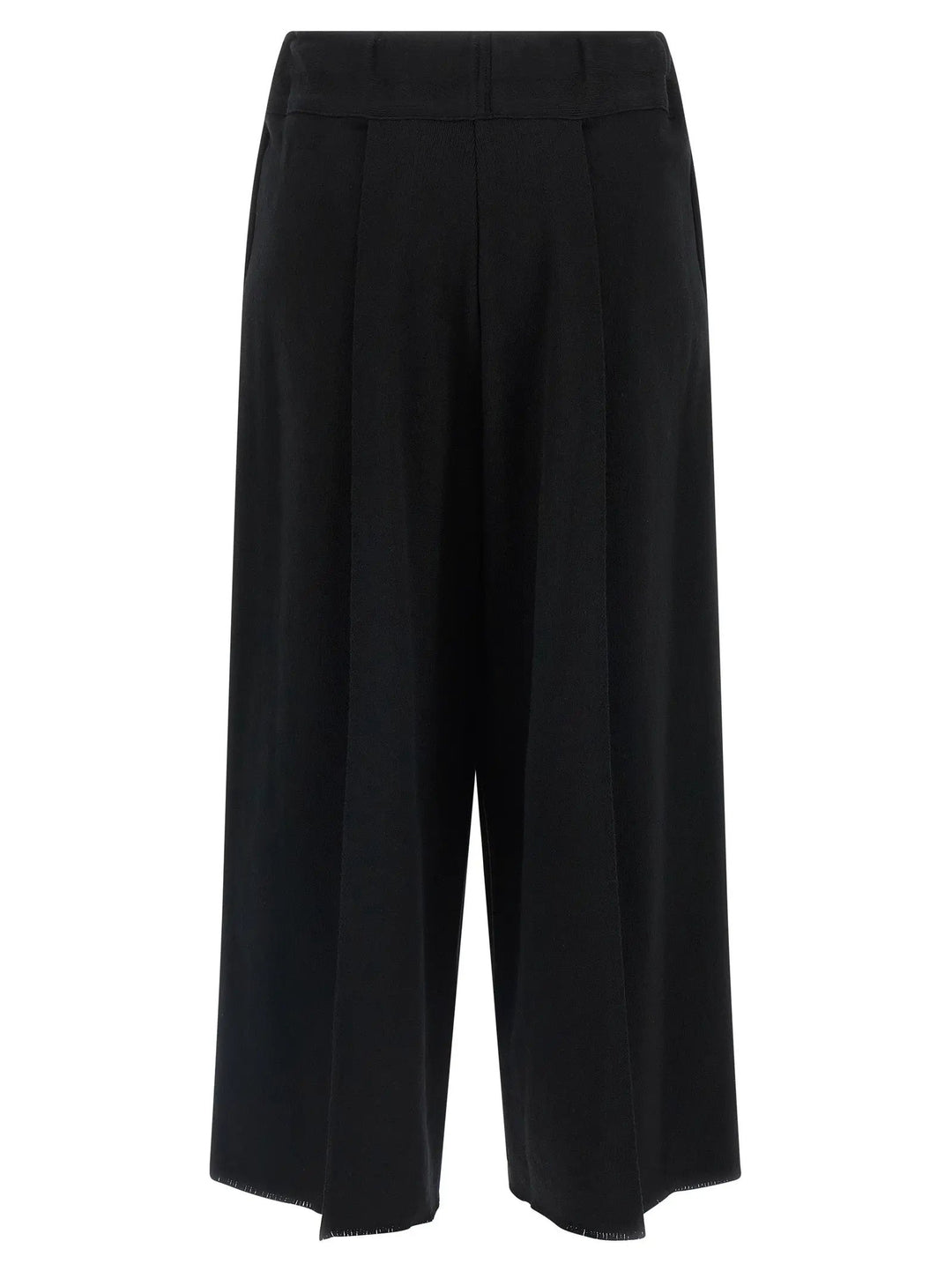 Issey Miyake Black Cotton Casual Pants