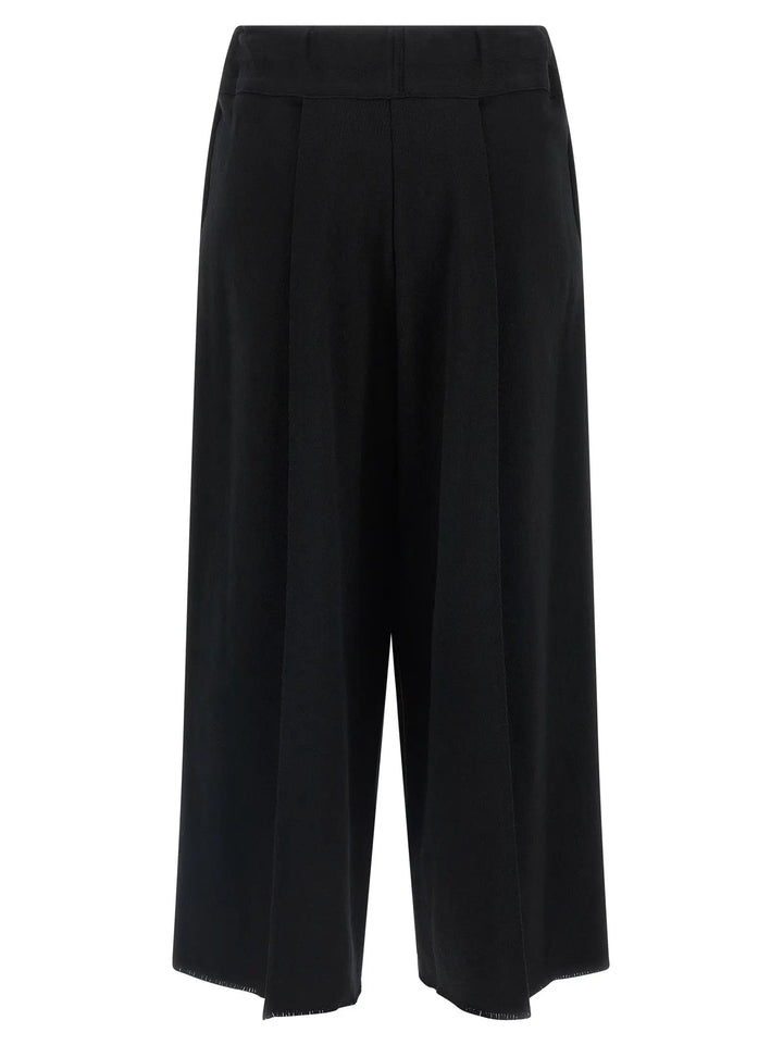 Issey Miyake Black Cotton Casual Pants