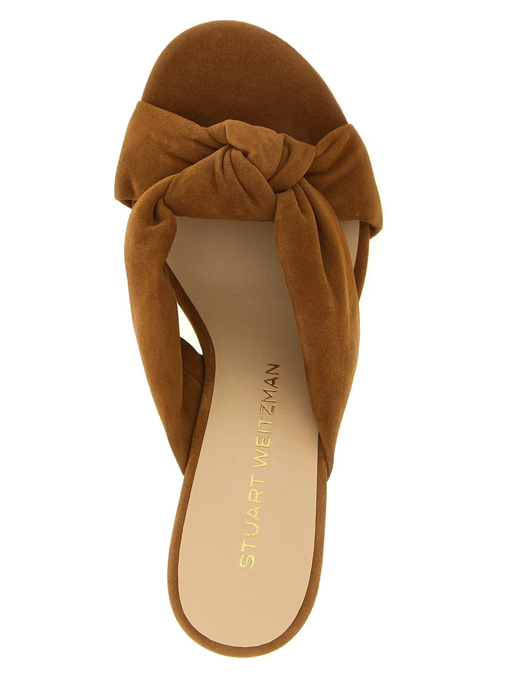 Stuart Weitzman Brown Polyethylene Stiletto Heel Sandals