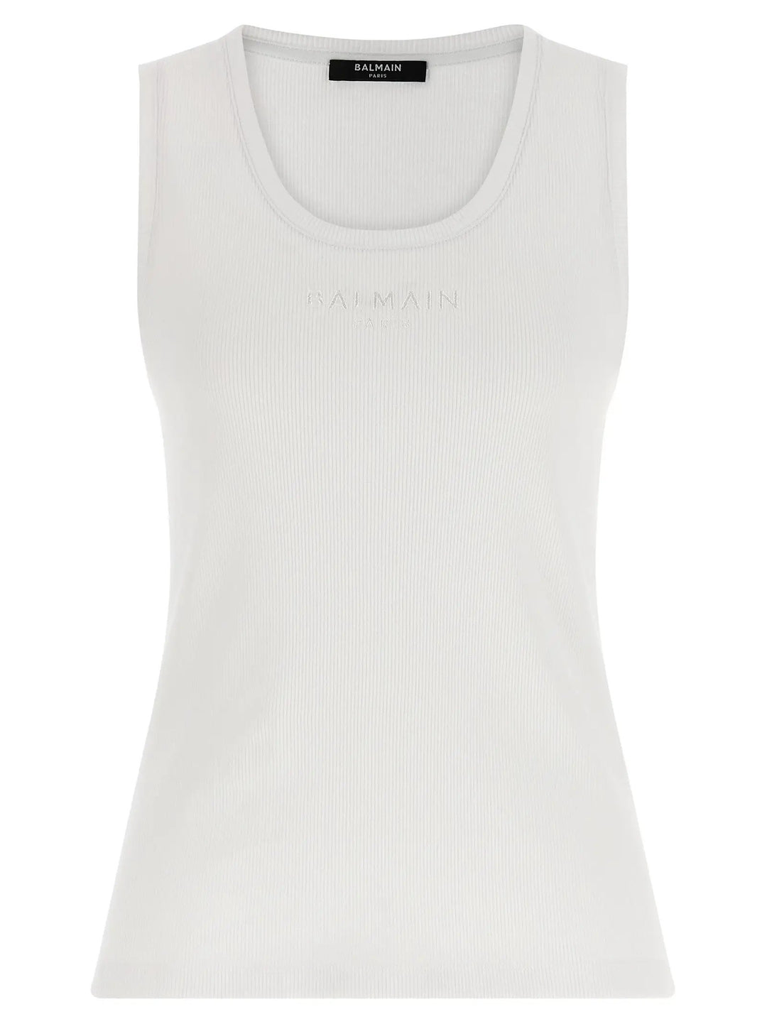 Balmain White Cotton Tank Tops