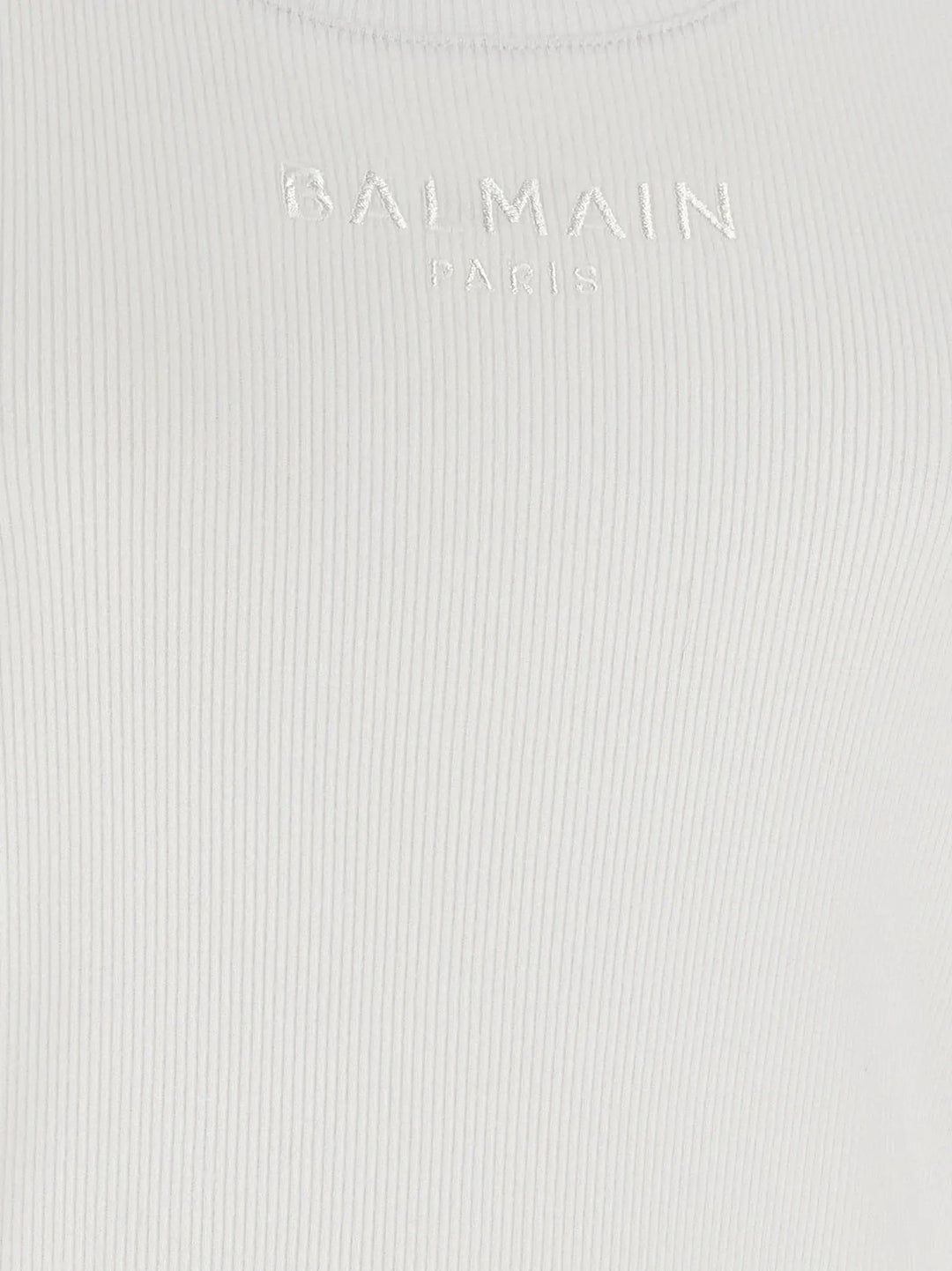 Balmain White Cotton Tank Tops