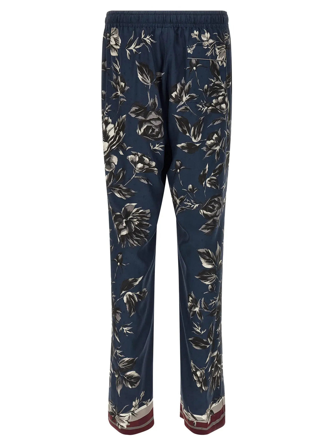 Dolce &amp; Gabbana Blue Silk Casual Pants