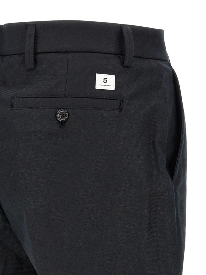 Department 5 Black Cotton Casual Pants
