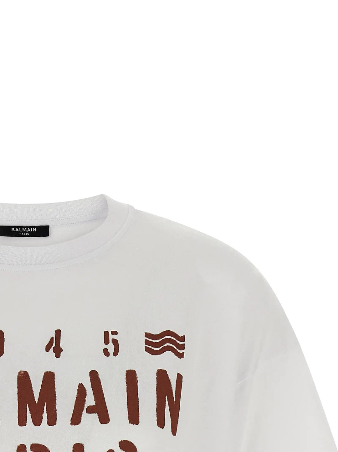 Balmain White Cotton T-Shirt