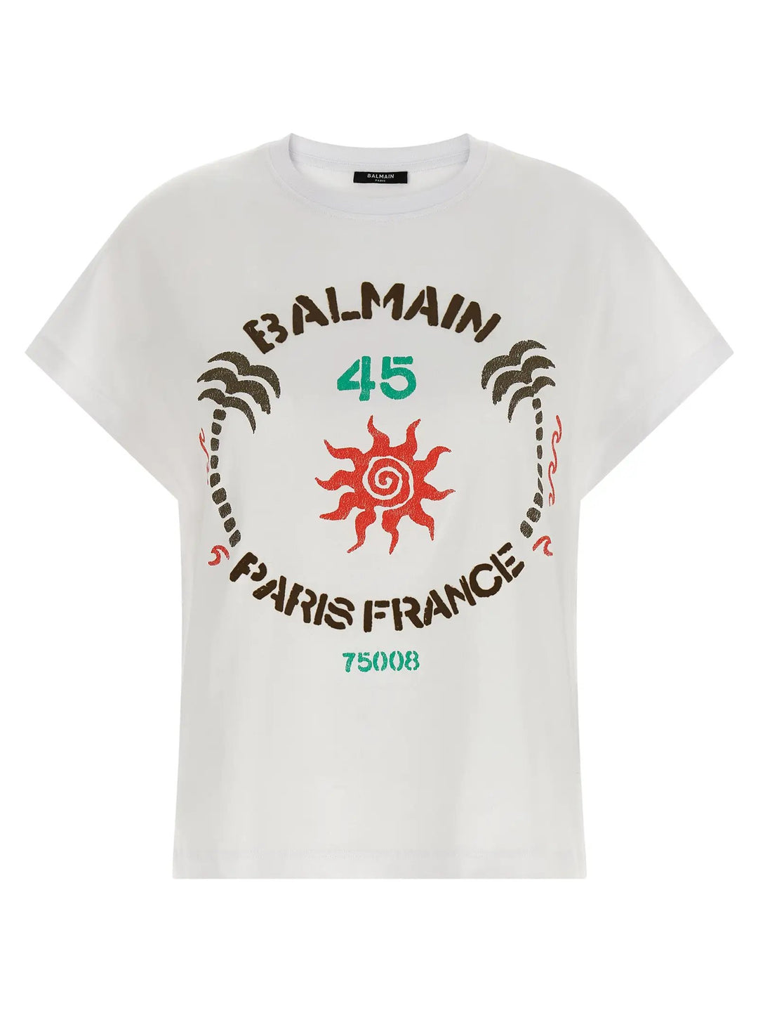 Balmain White Cotton T-Shirt