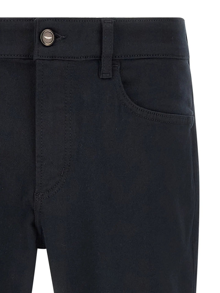 Hugo Boss Blue Polyester Straight-Leg Jeans