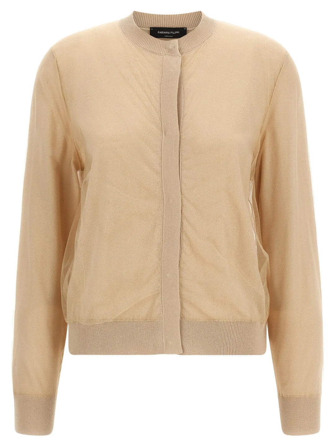 Fabiana Filippi Brown Virgin Wool Cardigan