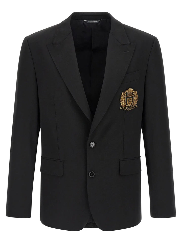 Dolce &amp; Gabbana Black Virgin Wool Blazer
