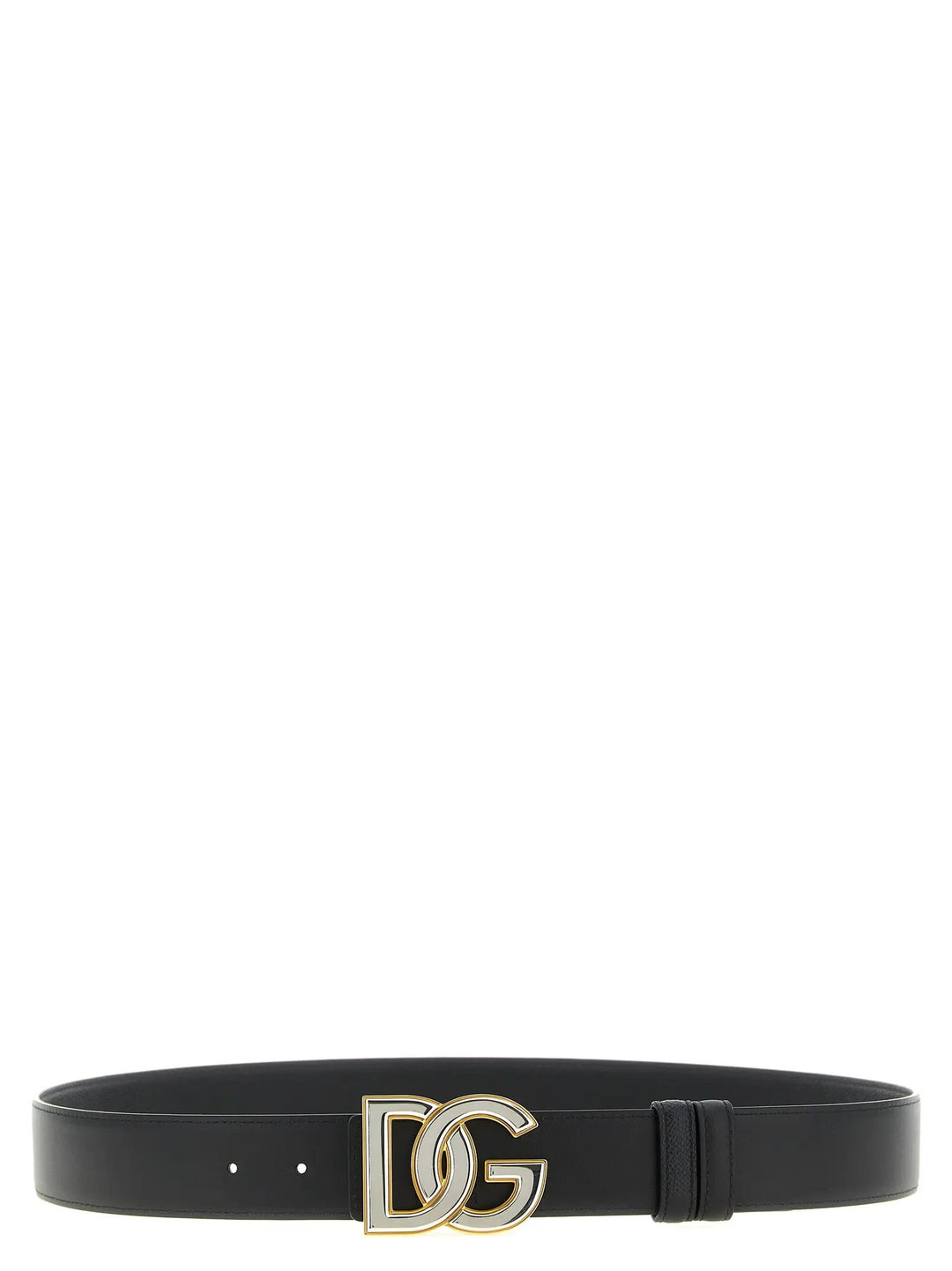 Dolce &amp; Gabbana Black Calfskin Regular Belt