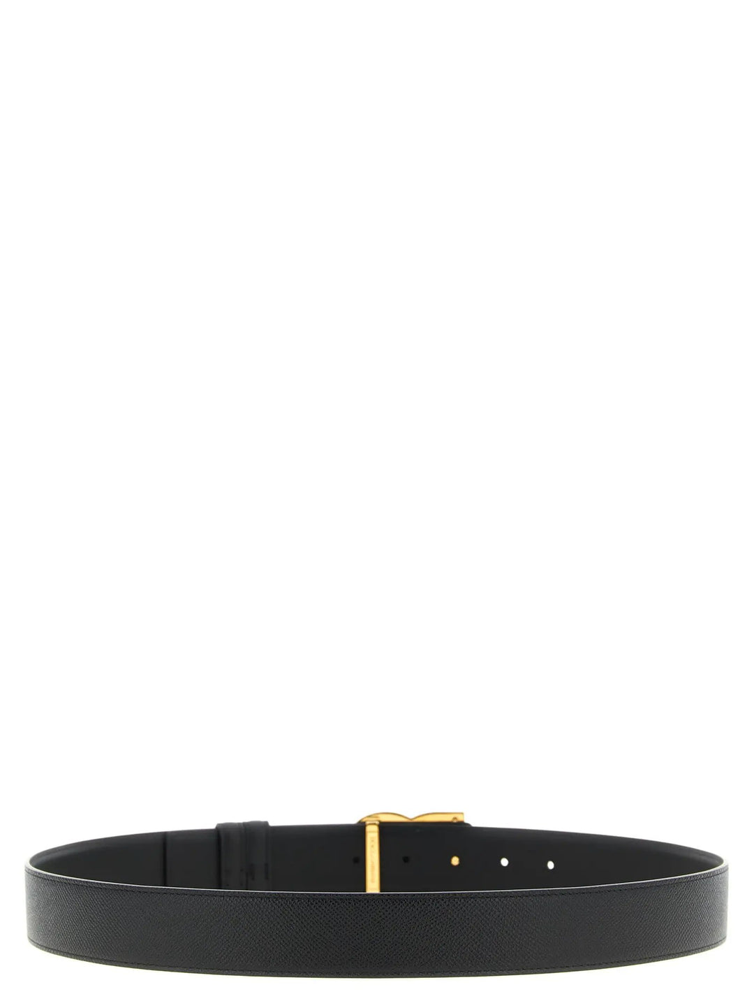 Dolce &amp; Gabbana Black Calfskin Regular Belt