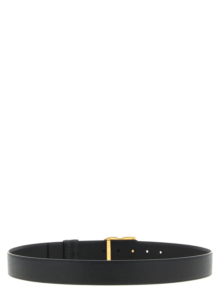 Dolce &amp; Gabbana Black Calfskin Regular Belt