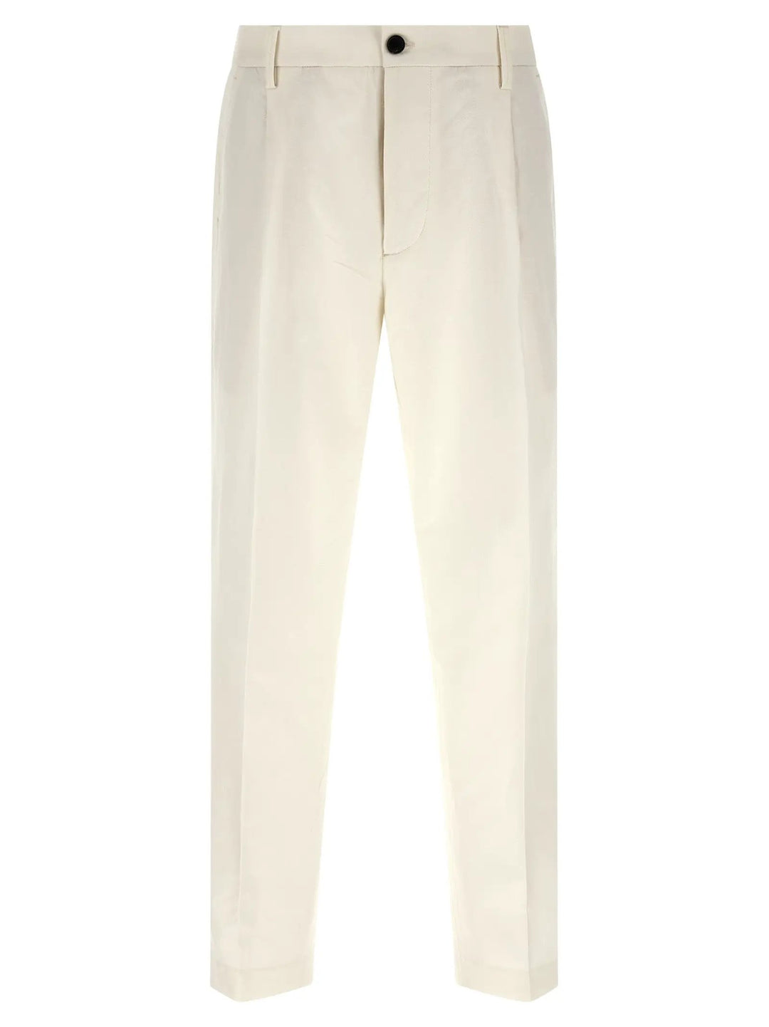 Department 5 White Cotton Casual Pants
