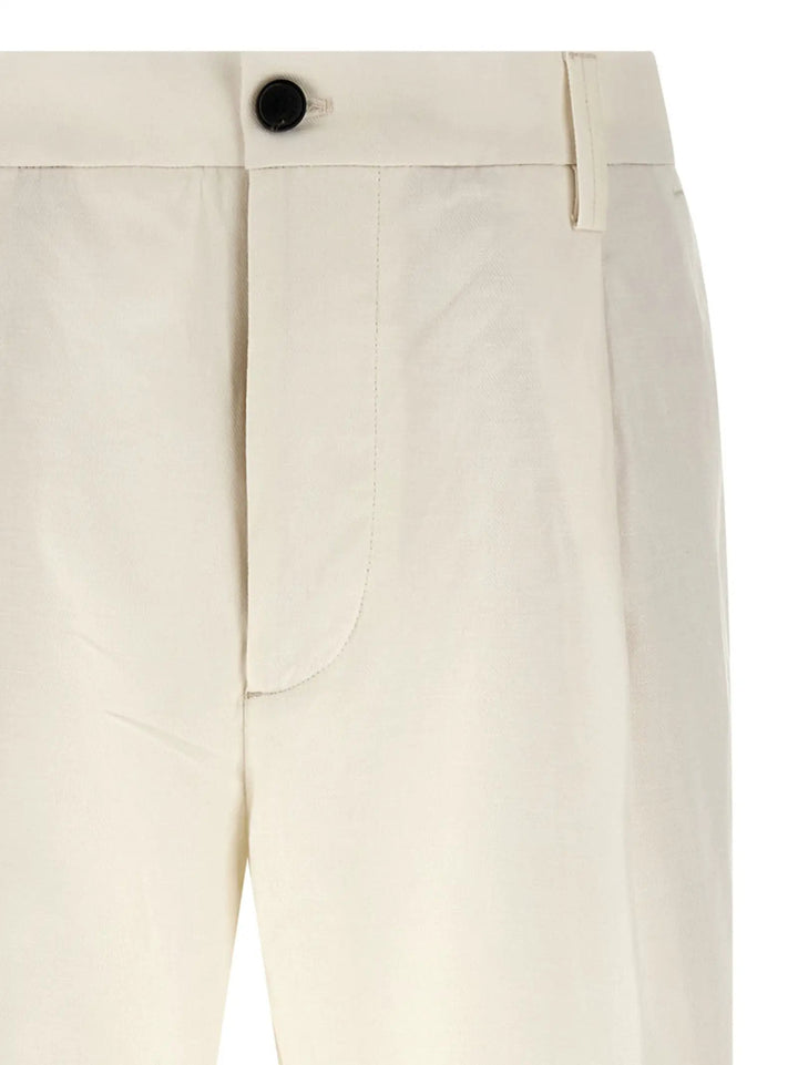Department 5 White Cotton Casual Pants