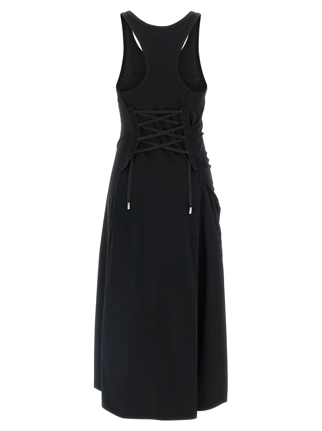 Alexander McQueen Black Cotton Long Dress