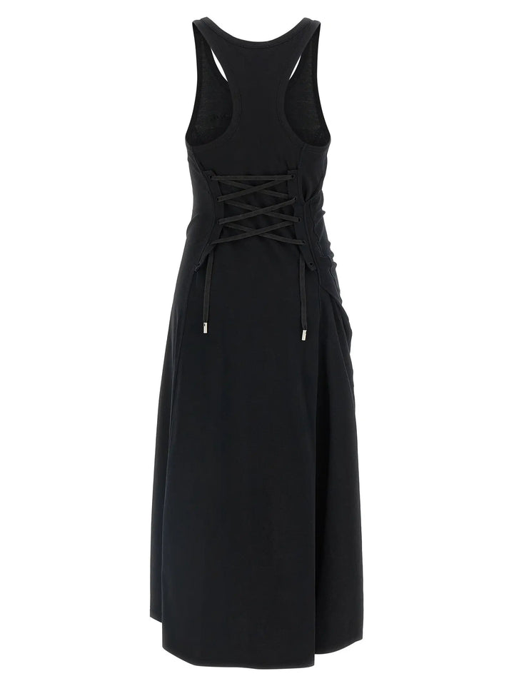 Alexander McQueen Black Cotton Long Dress