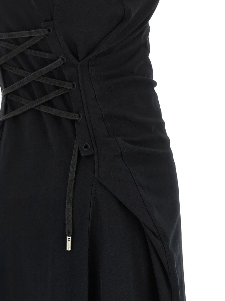 Alexander McQueen Black Cotton Long Dress