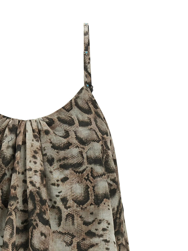 PINKO Gray Cotton Blouse