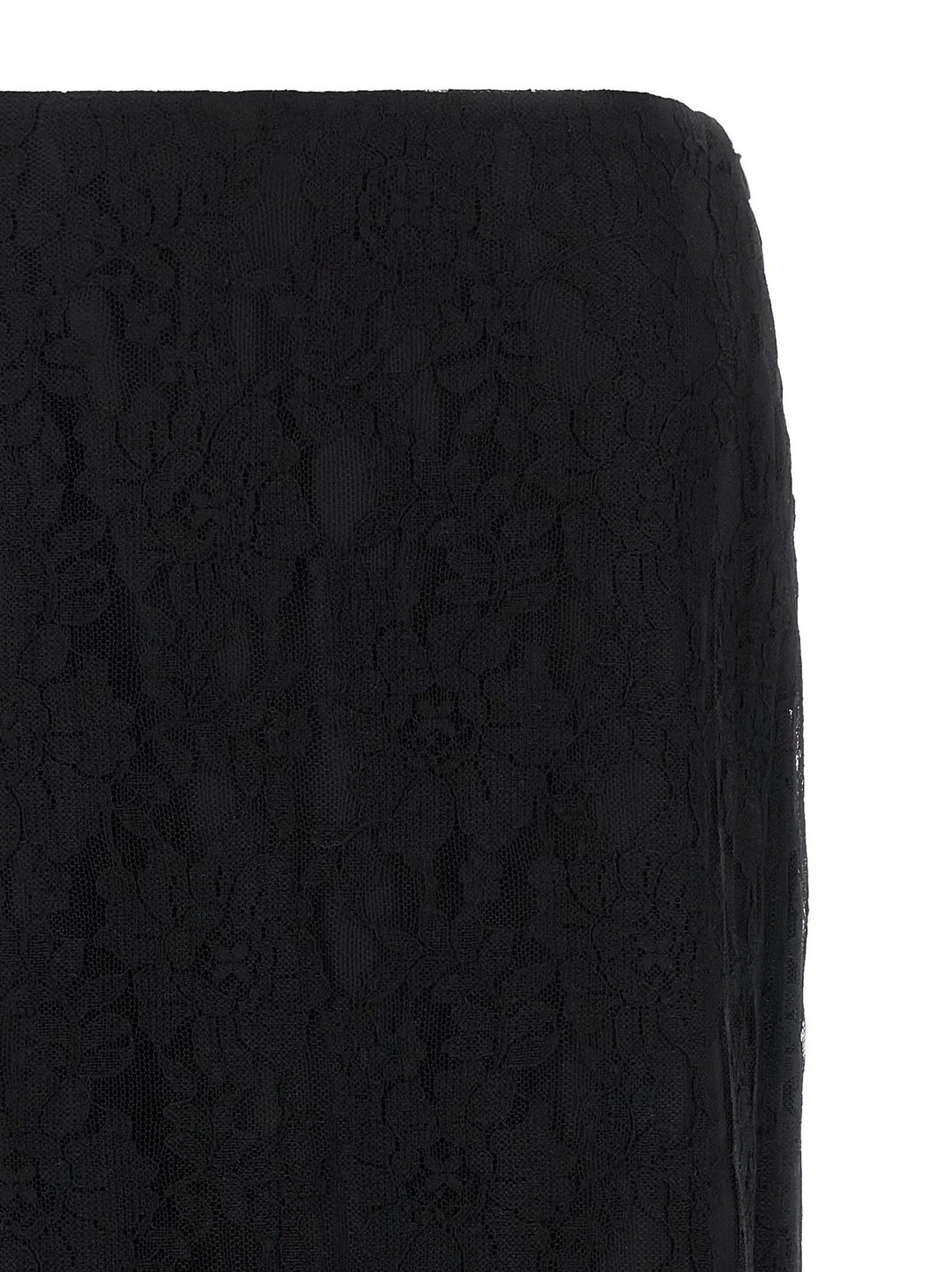 Valentino Garavani Black Cotton Midi Skirt