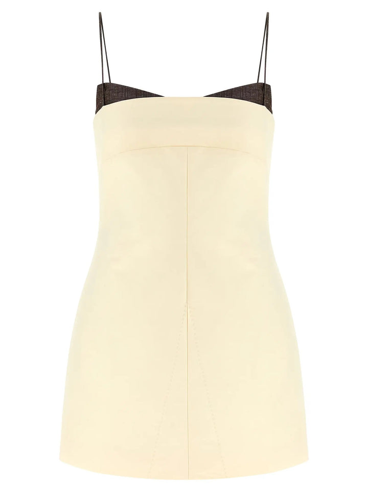 Entire Studios Beige Cotton Short Dress