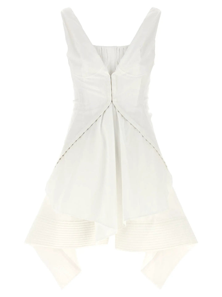 Alexander McQueen White Cotton Short Dress