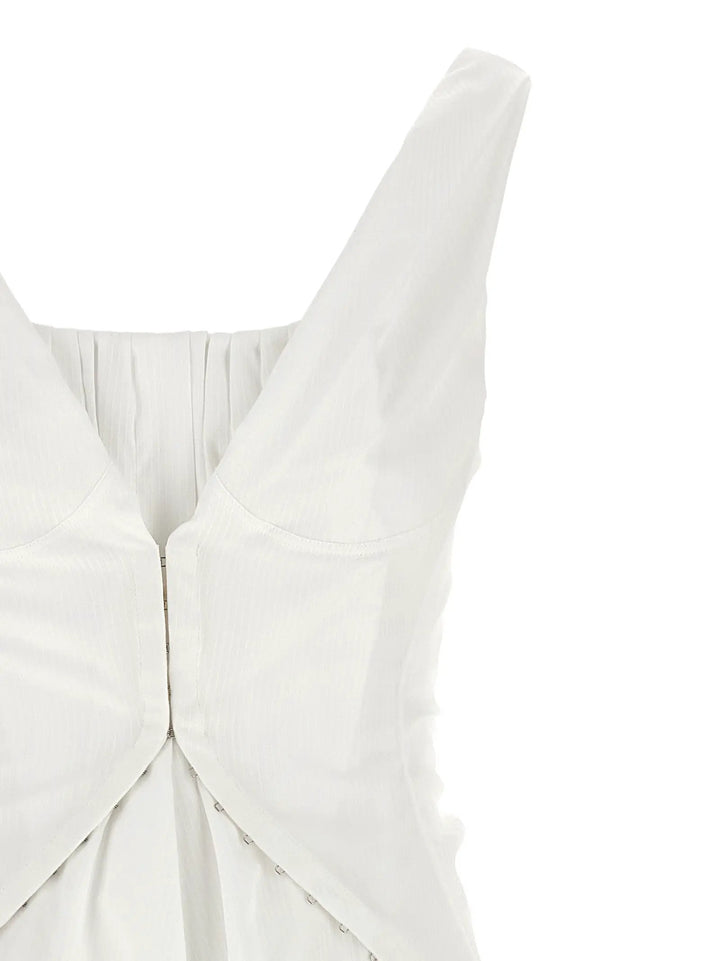 Alexander McQueen White Cotton Short Dress