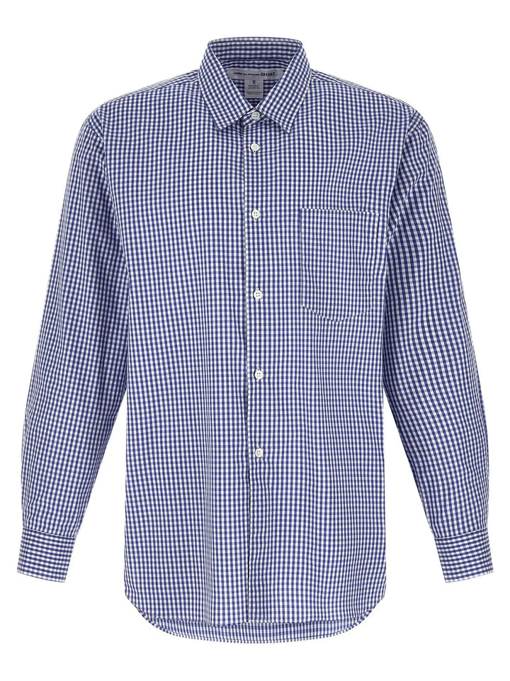 Comme Des Garçons Blue Cotton Blouse