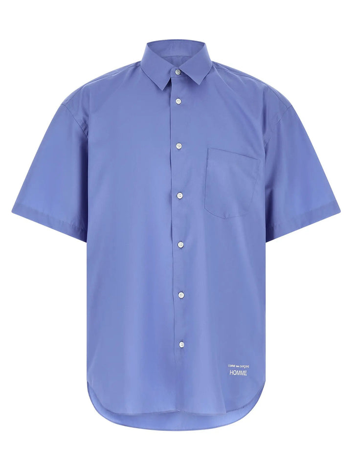 Comme Des Garçons Blue Cotton Blouse