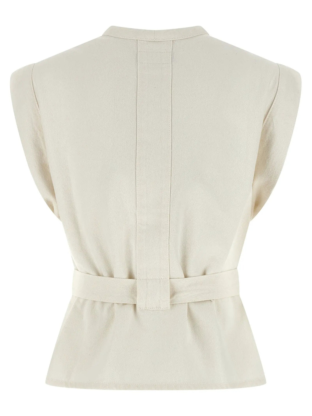Lemaire White Cotton Sleeveless Jacket
