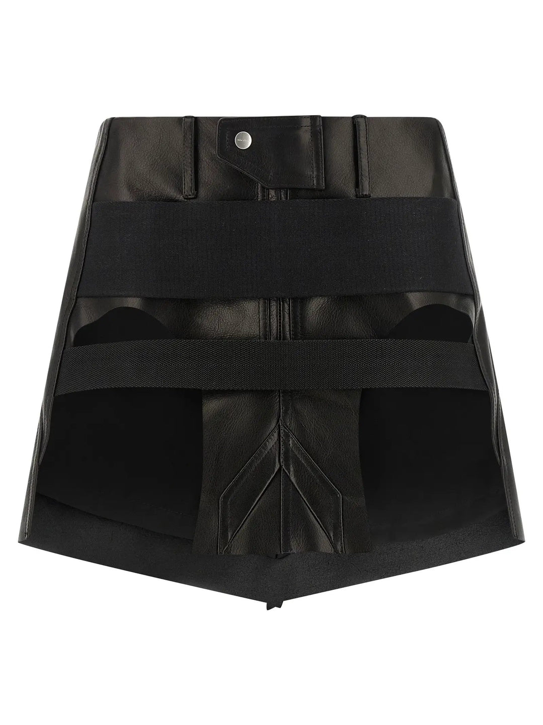 Rick Owens Black Calfskin Long Skirt