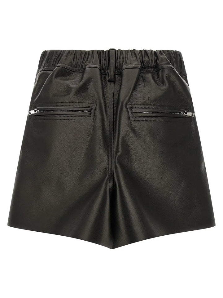 Rick Owens Black Calfskin Long Skirt