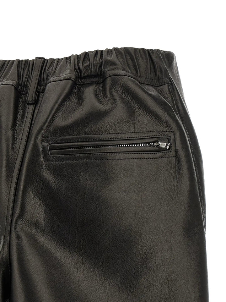 Rick Owens Black Calfskin Long Skirt