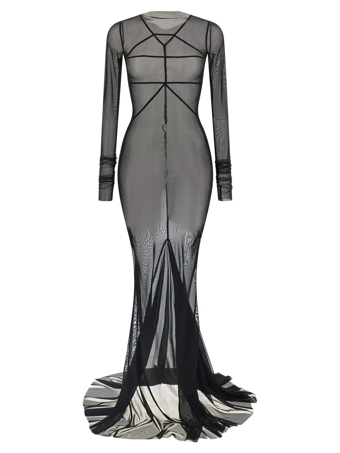 Rick Owens Black Nylon Long Dress