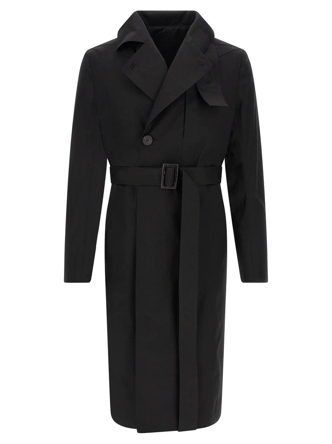Rick Owens Black Cotton Coat