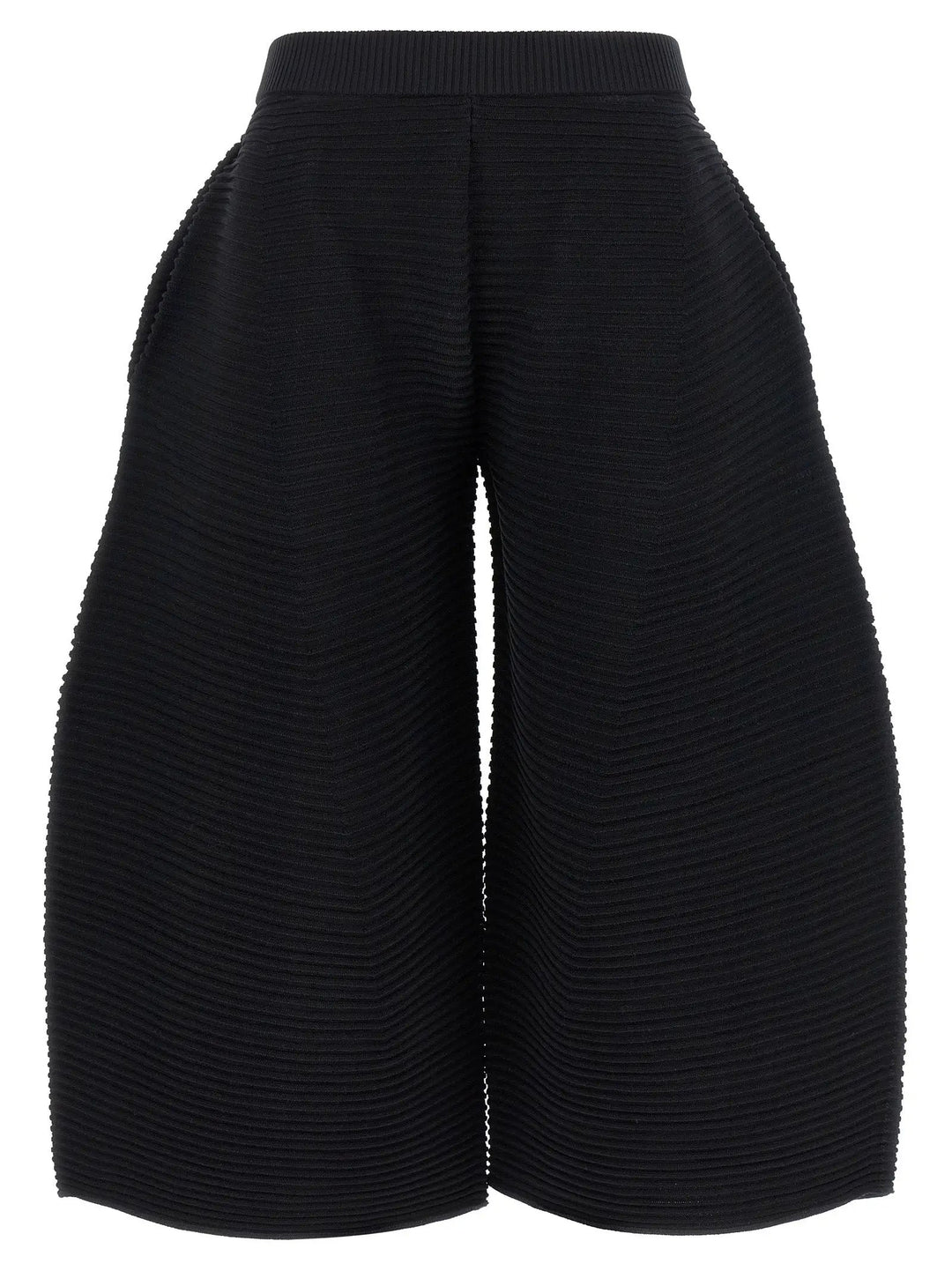 Issey Miyake Black Polyester Cropped Pants