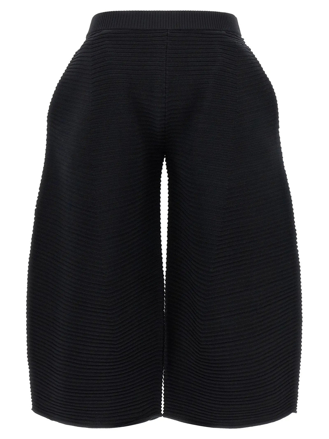 Issey Miyake Black Polyester Cropped Pants