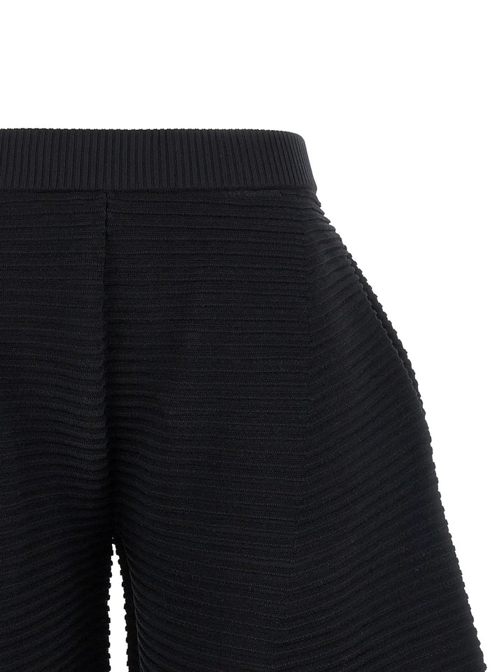 Issey Miyake Black Polyester Cropped Pants