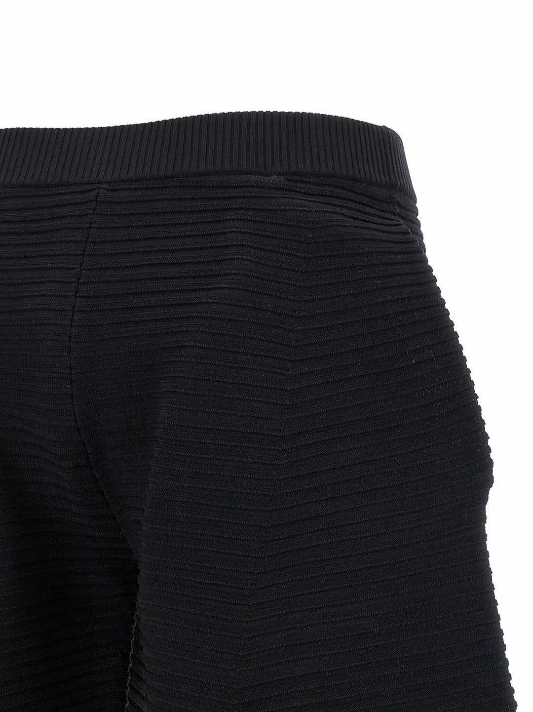 Issey Miyake Black Polyester Cropped Pants