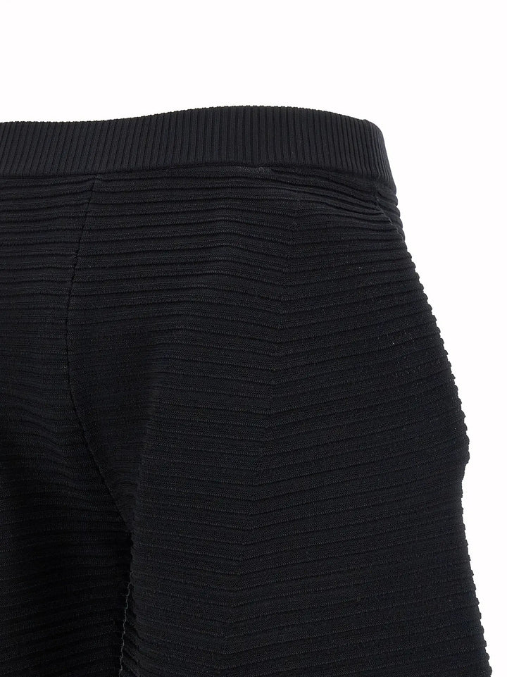 Issey Miyake Black Polyester Cropped Pants
