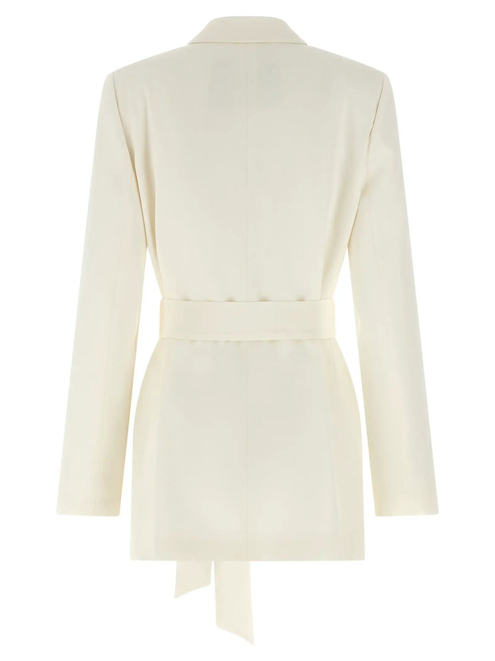 Kiton White Silk Blazer