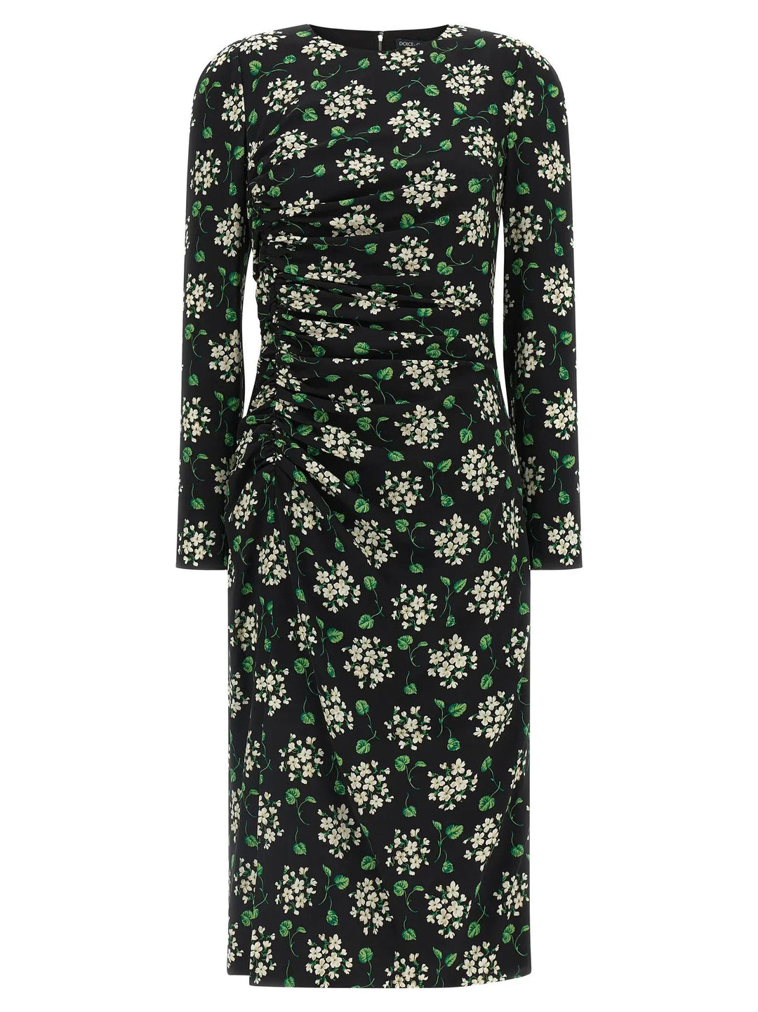 Dolce &amp; Gabbana Black Synthetic Midi Dress