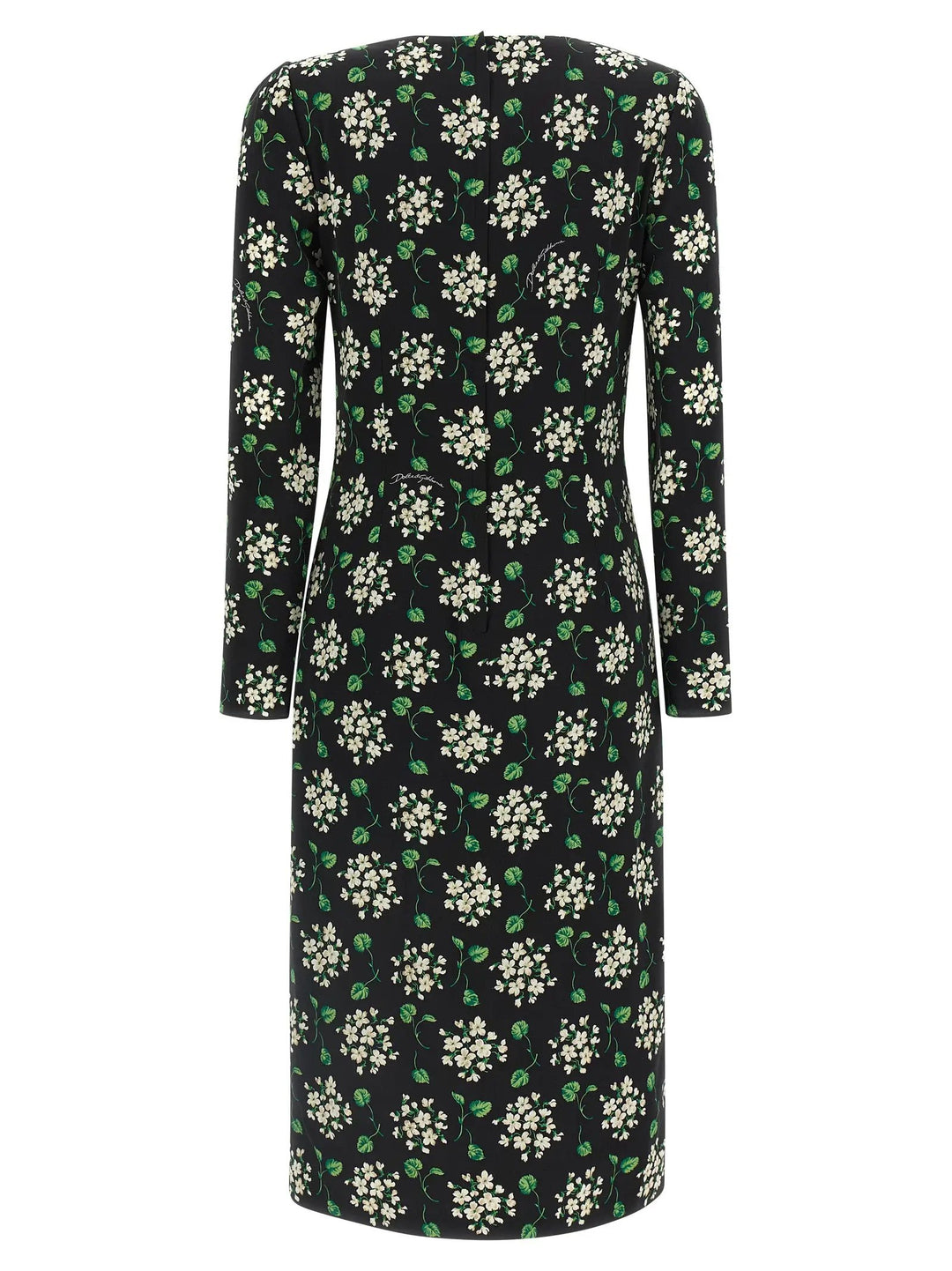 Dolce &amp; Gabbana Black Synthetic Midi Dress