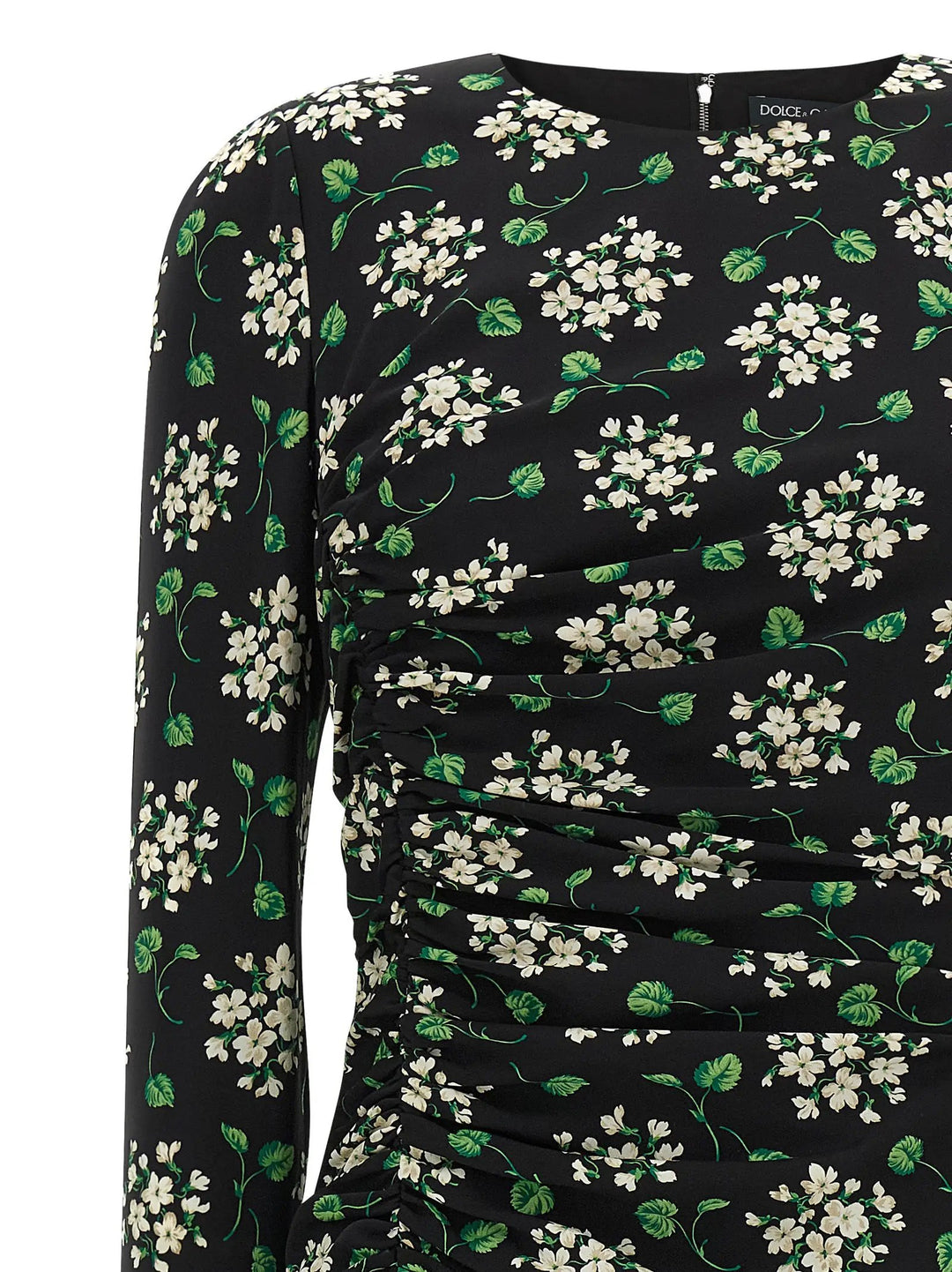 Dolce &amp; Gabbana Black Synthetic Midi Dress
