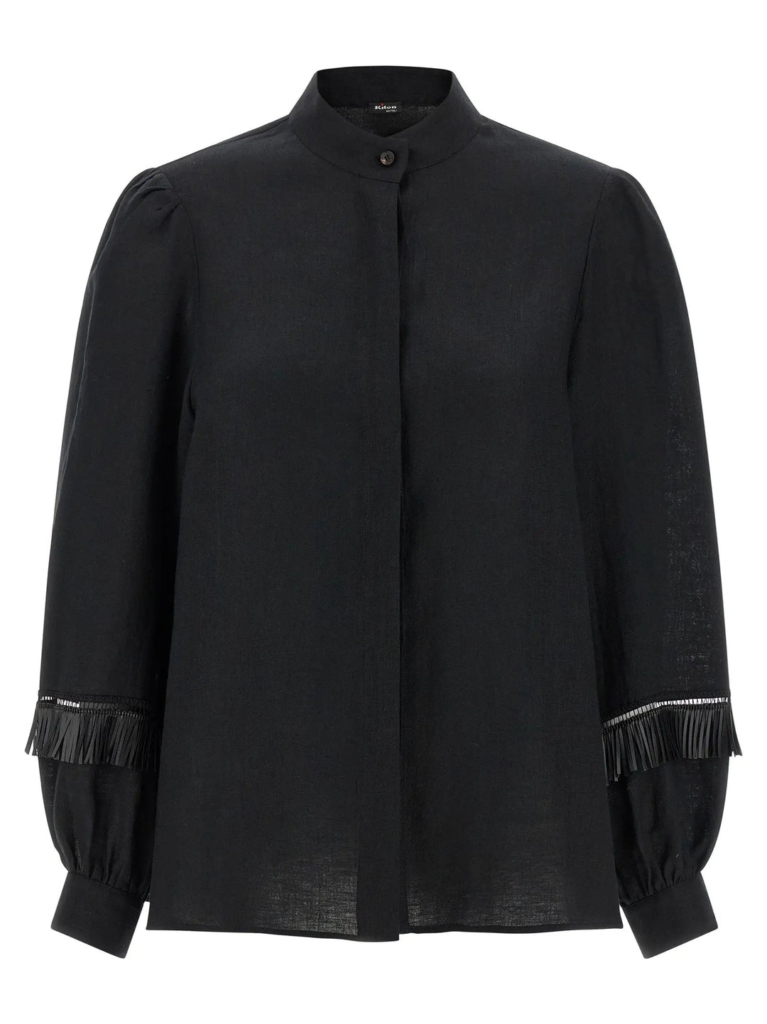 Kiton Black Linen Blouse