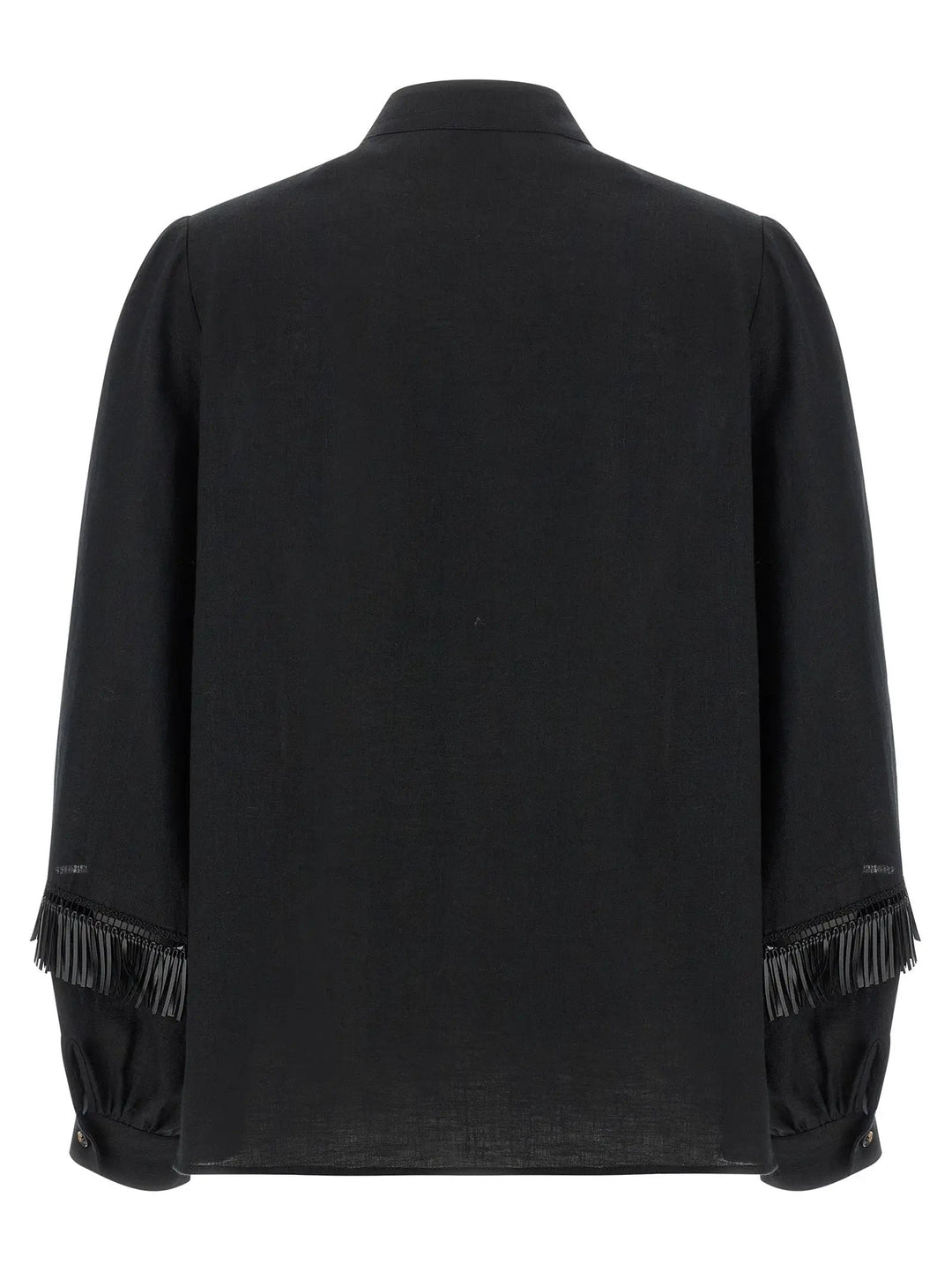 Kiton Black Linen Blouse