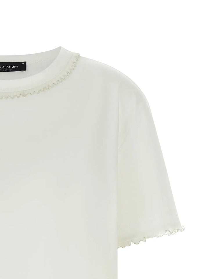 Fabiana Filippi White Cotton T-Shirt