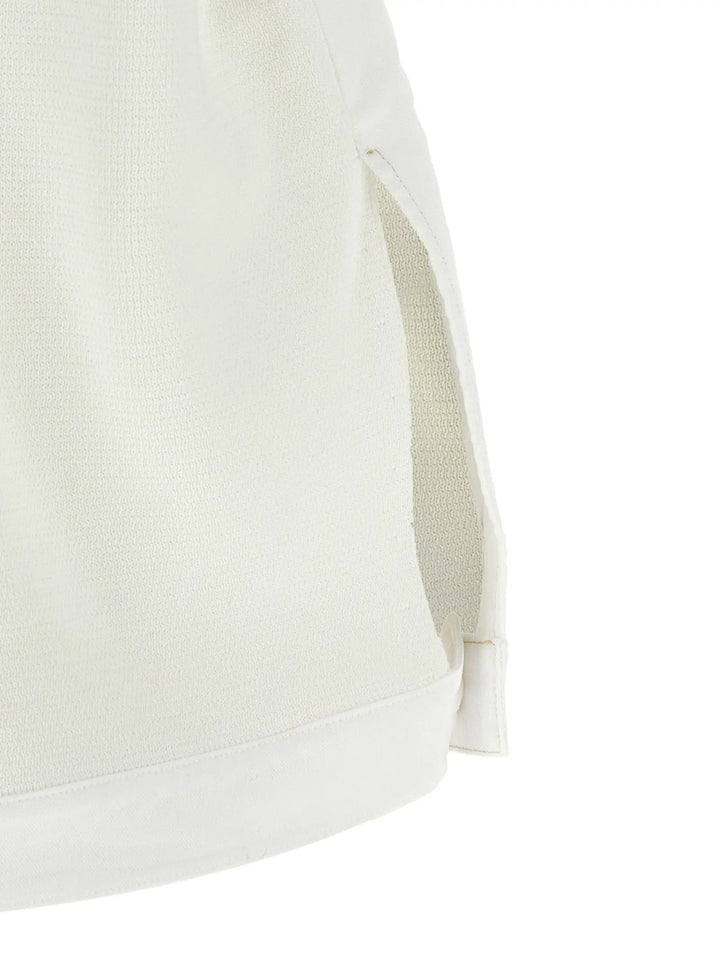 Fabiana Filippi White Cotton Sleeveless Jacket